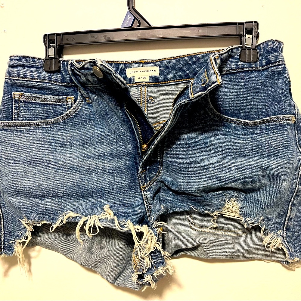 Y2K Vibes Good American Women's Blue Denim Shorts